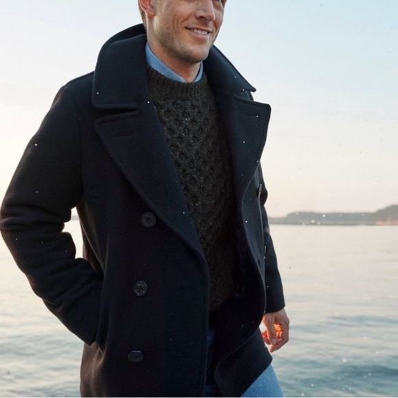 Egara Modern Peacoat, Navy Blue,  Men’s XL - Picture 4 of 10